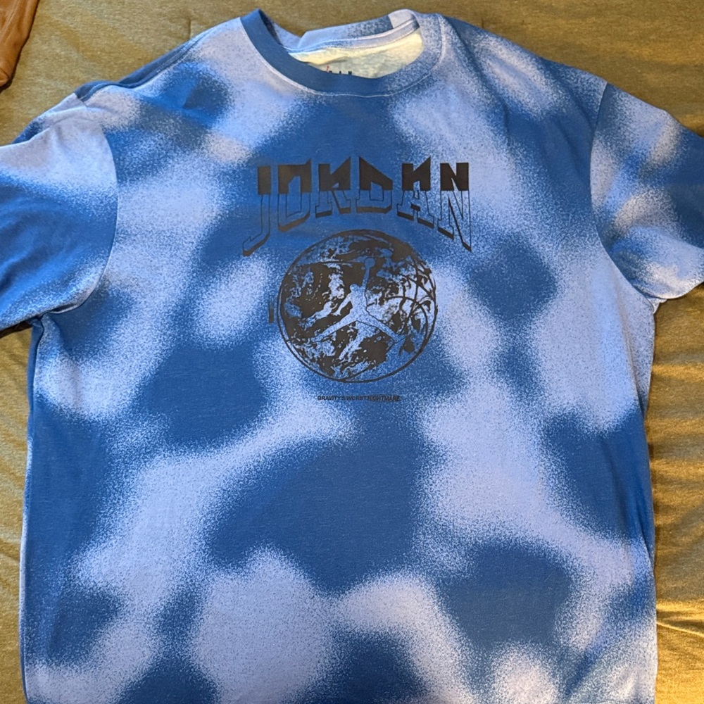 Jordan Blue and White Graphic Tee